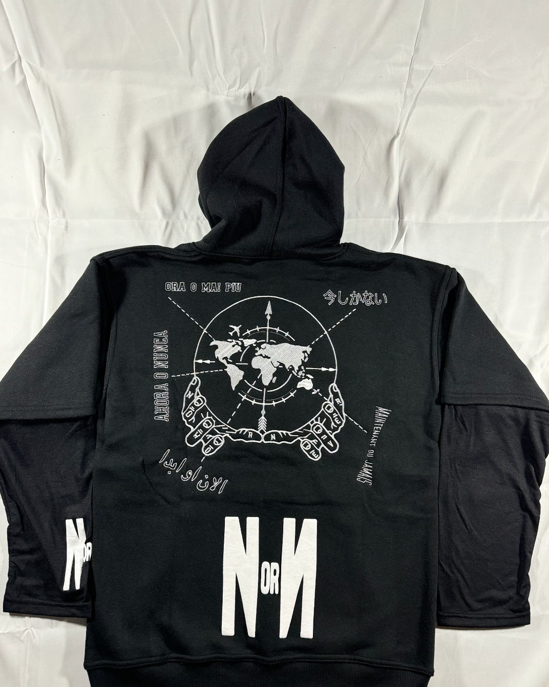 Black NOW OR NEVER Hoodie