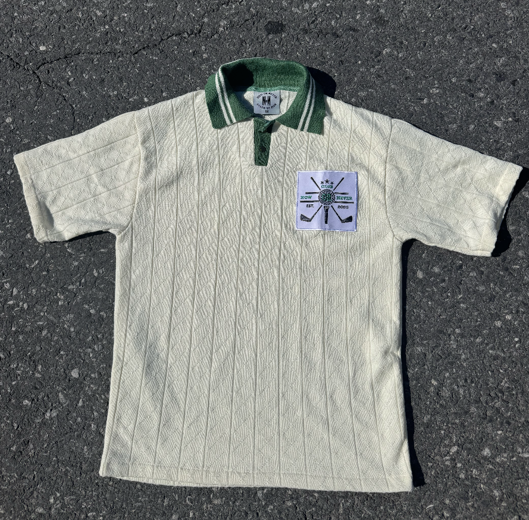 Now or never Knit Patch Collar Shirt