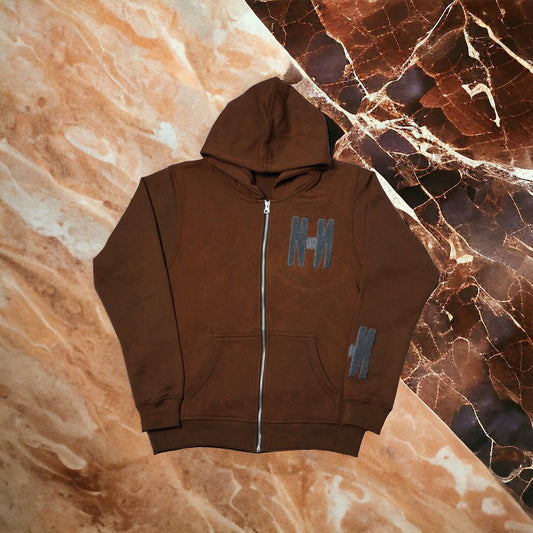 NOW OR NEVER Chenille Patch Zip Up
