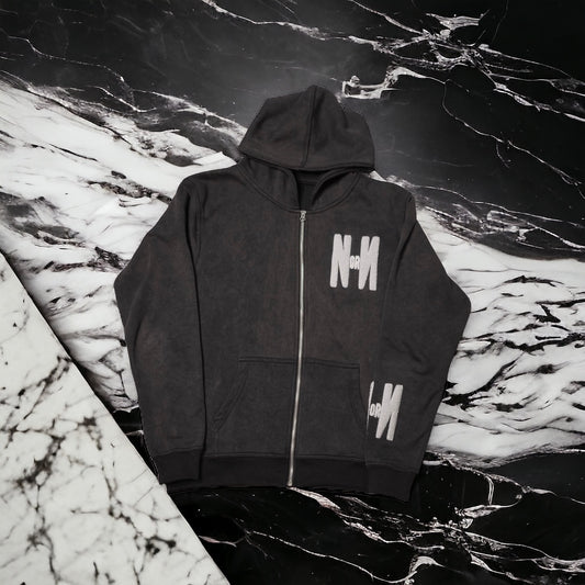 NOW OR NEVER Chenille Patch Zip Up