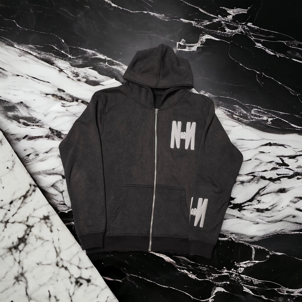 NOW OR NEVER Chenille Patch Zip Up
