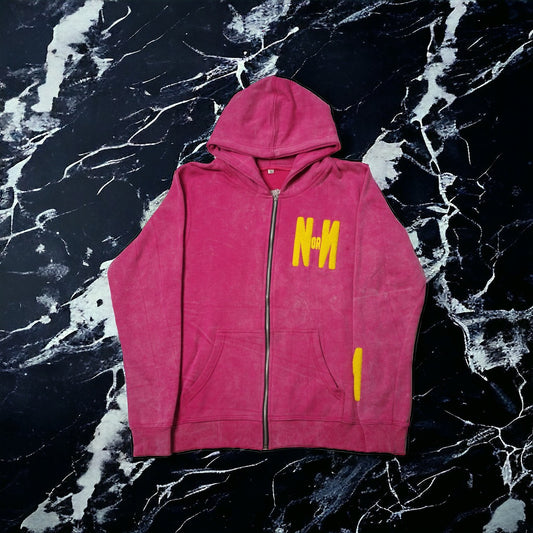 NOW OR NEVER Chenille Patch Zip Up