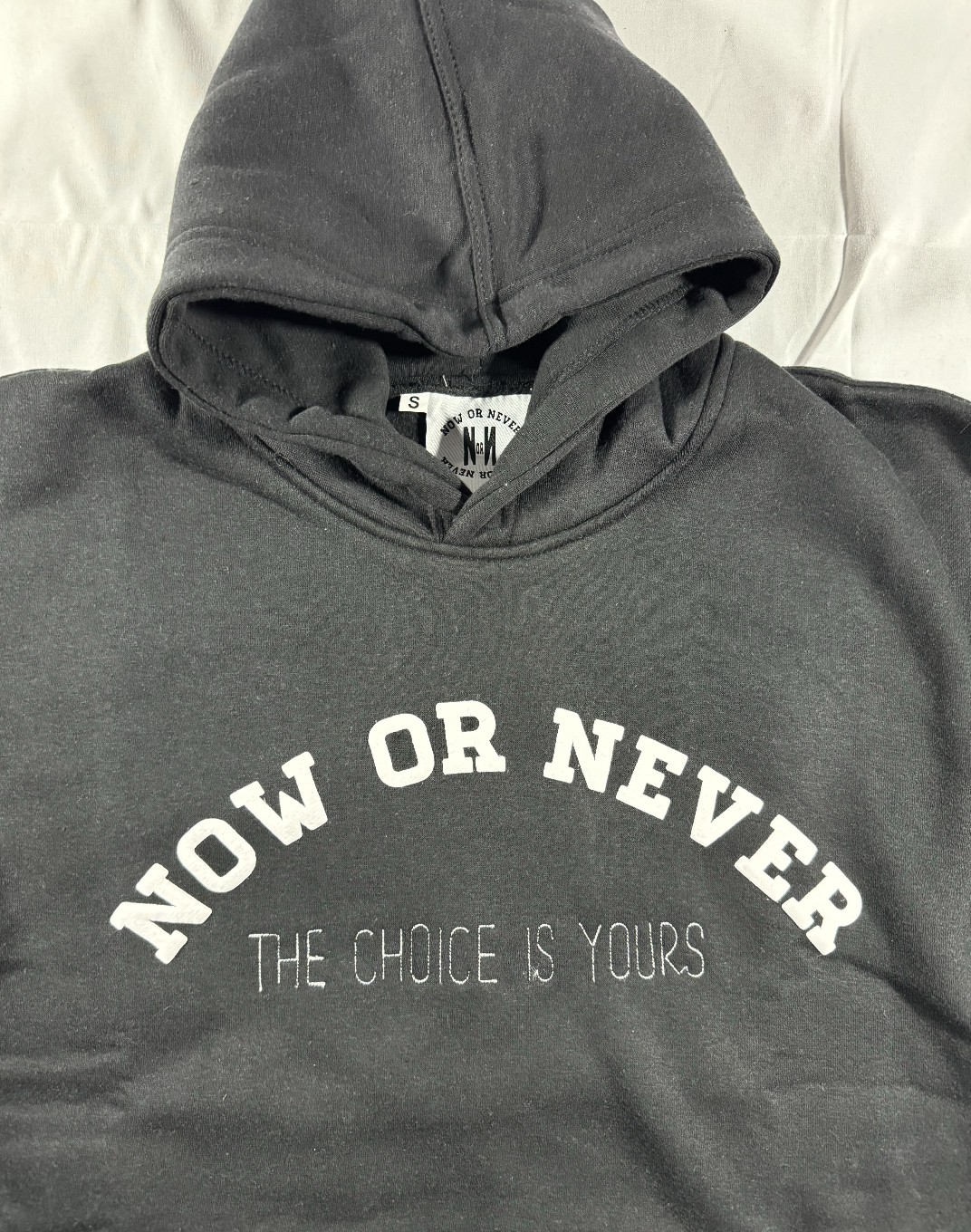 Black NOW OR NEVER Hoodie