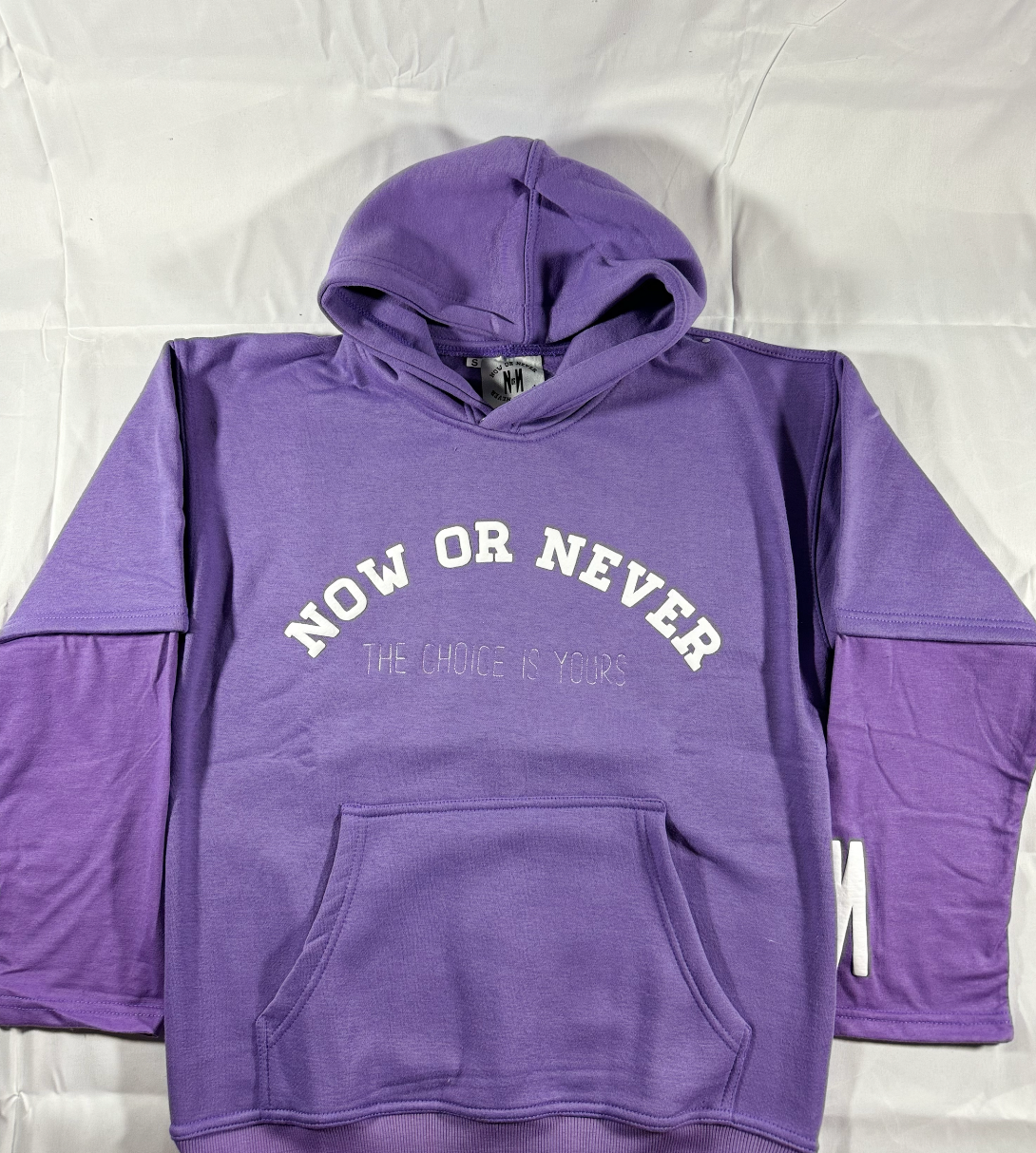 Purple NOW OR NEVER Hoodie