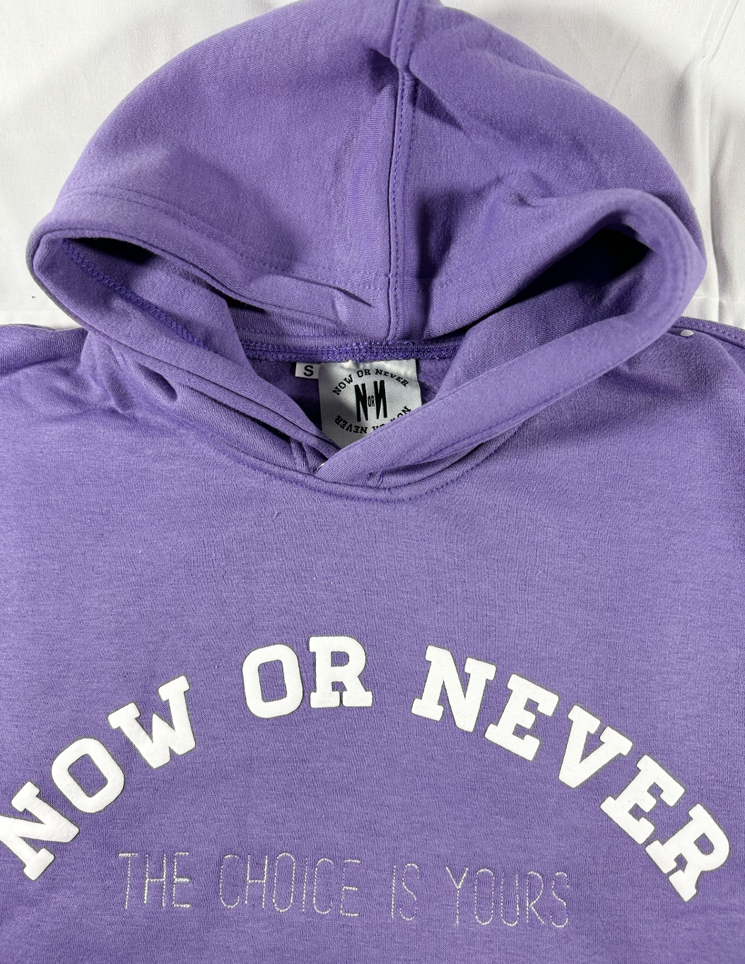 Purple NOW OR NEVER Hoodie