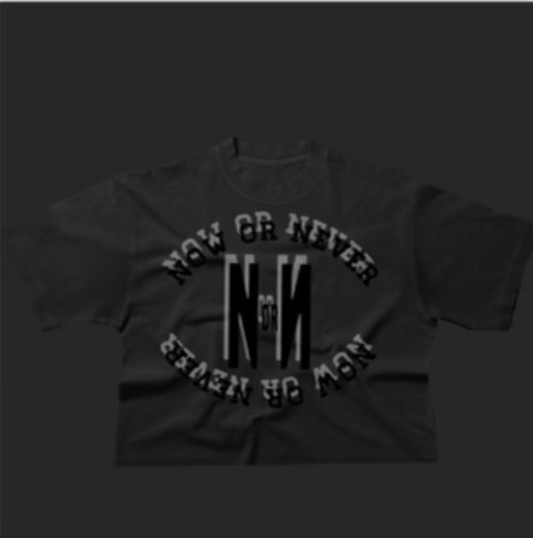 Drop shoulder over sized Black T-Shirt