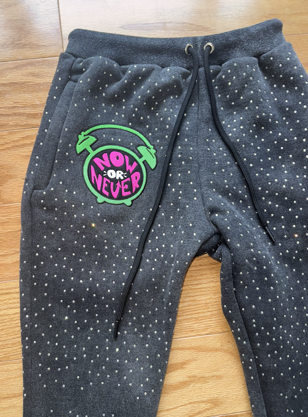 NOW OR NEVER Swarvorski Sweatpants