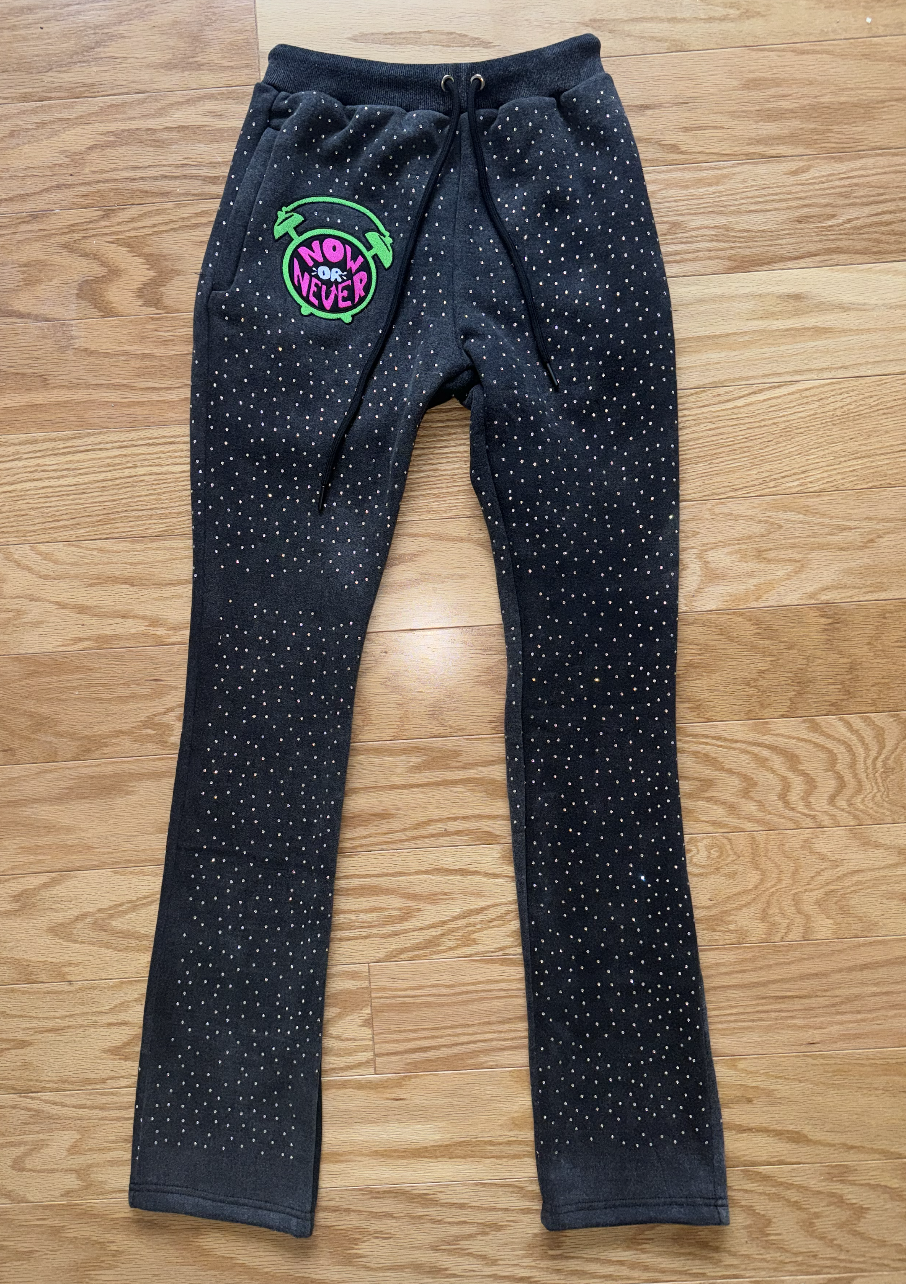 NOW OR NEVER Swarvorski Sweatpants