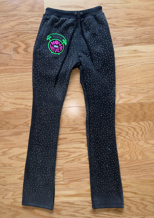 NOW OR NEVER Swarvorski Sweatpants